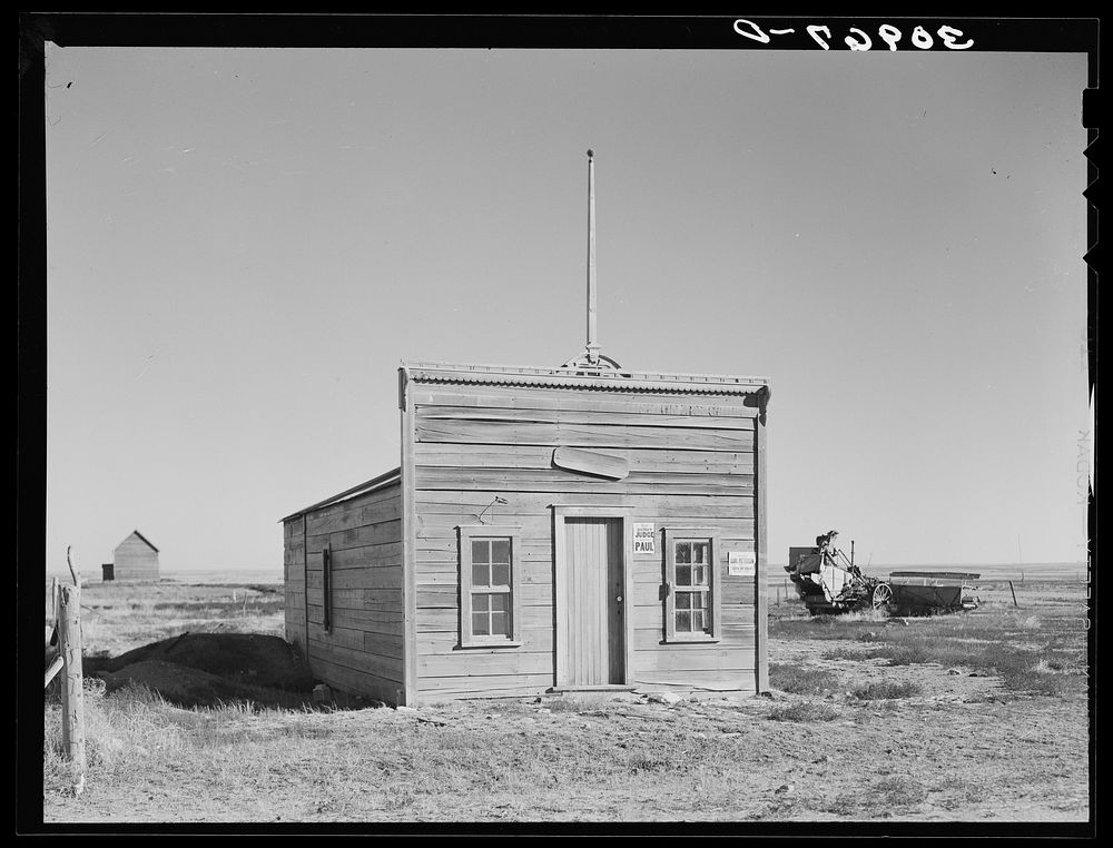 [Untitled photo, possibly related to: Old justice court and U.S. Commissioners court in Dagmar. Sheridan County, Montana] by…