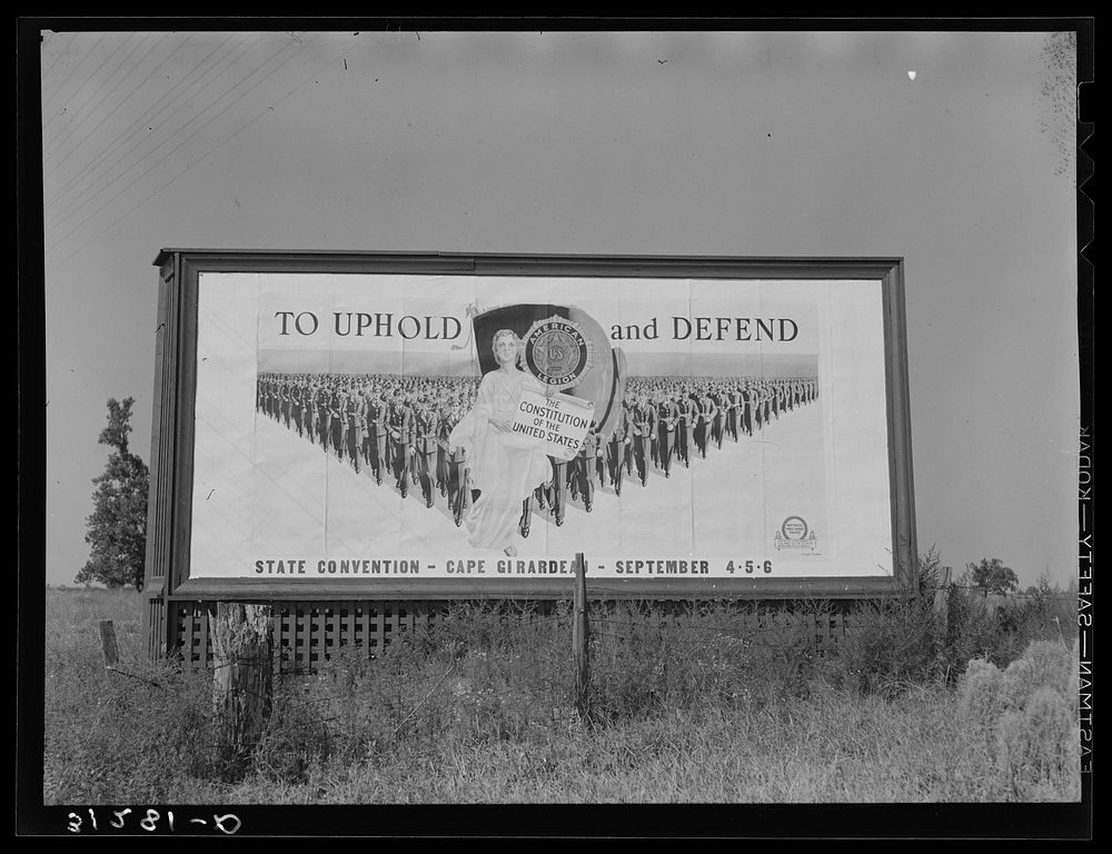 Sign near Sikeston, Missouri by Russell Lee