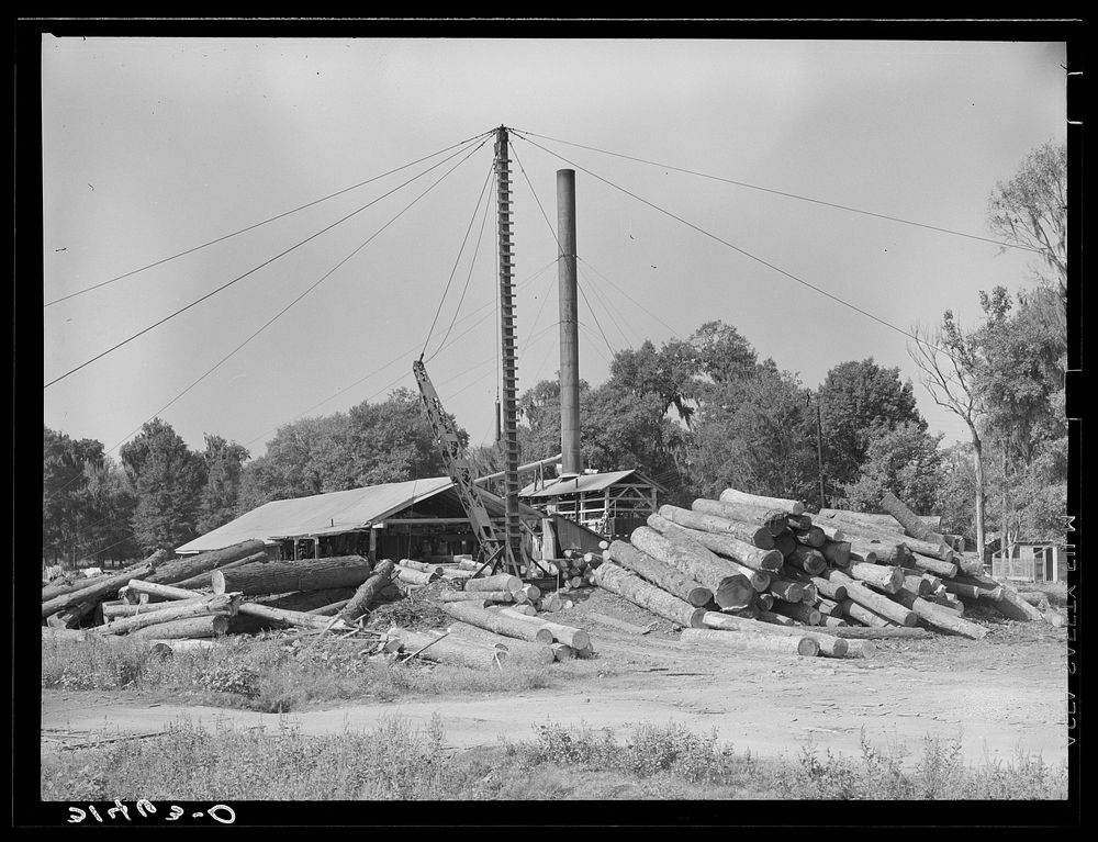 Lumber mill. Sorrento, Louisiana by Russell Lee