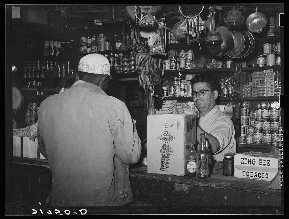 [Untitled photo, possibly related to: Owner of general store. Jarreau, Louisiana] by Russell Lee