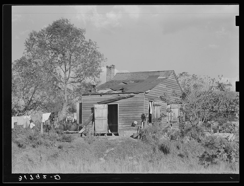 Home of  plantation worker near New Roads, Louisiana by Russell Lee
