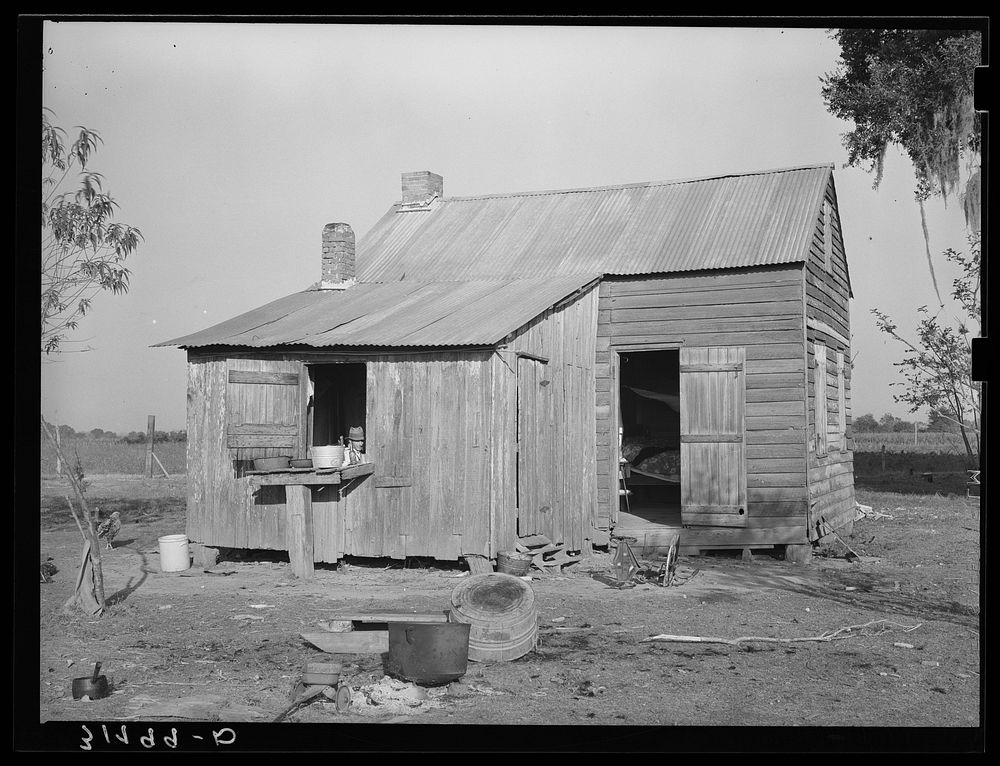 Home of day laborer near New Iberia, Louisiana by Russell Lee
