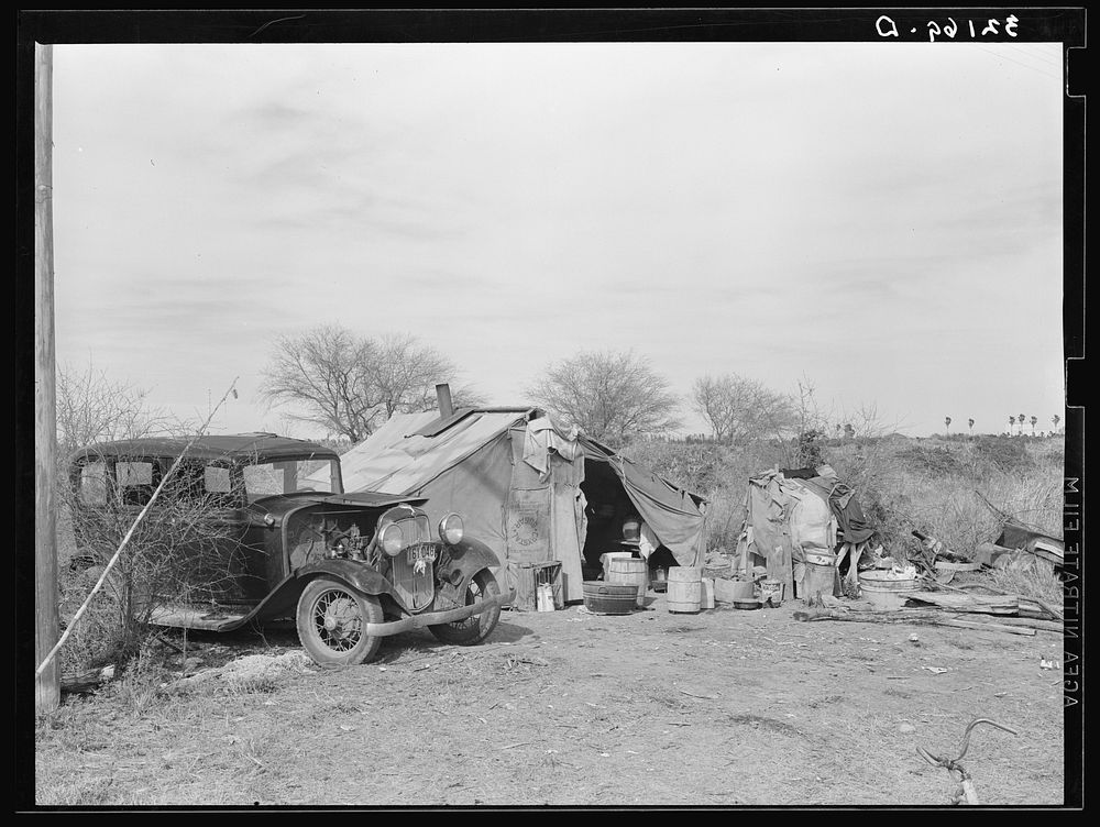 Camp migrant workers Mercedes, Texas. Free Photo rawpixel