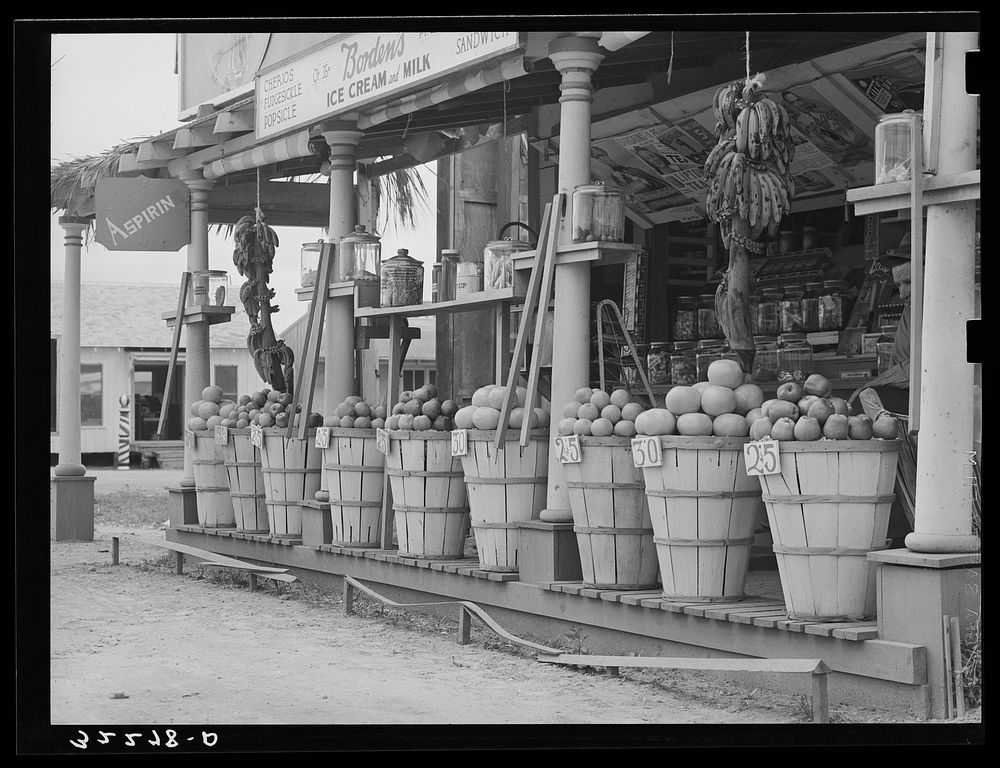Fruit stand. Robstown, Texas by Russell Lee