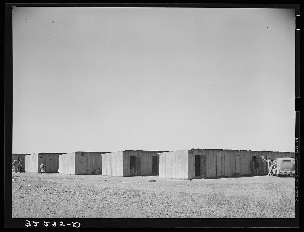 Four of the five units inhabited by Mexican workers. Robstown, Texas by Russell Lee
