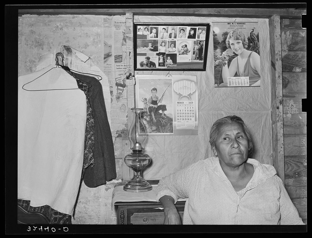 Mexican woman in her home. San Antonio, Texas by Russell Lee