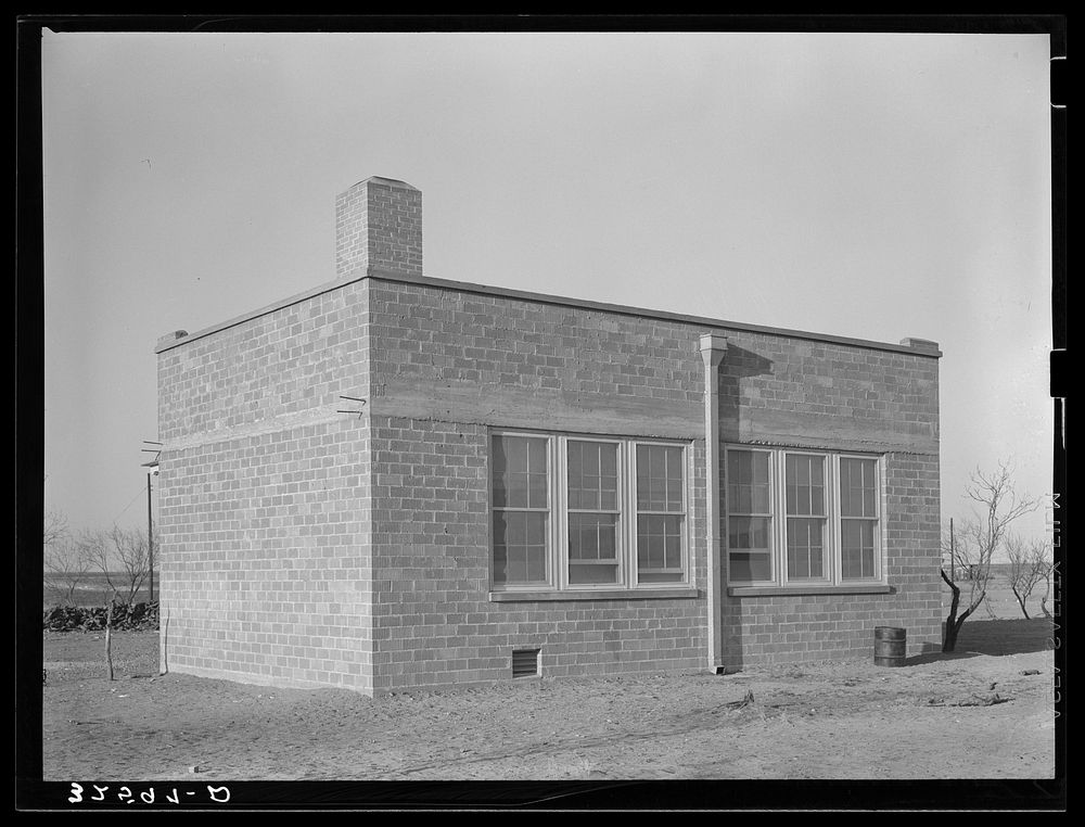 Schoolhouse. El Indio, Texas by Russell Lee