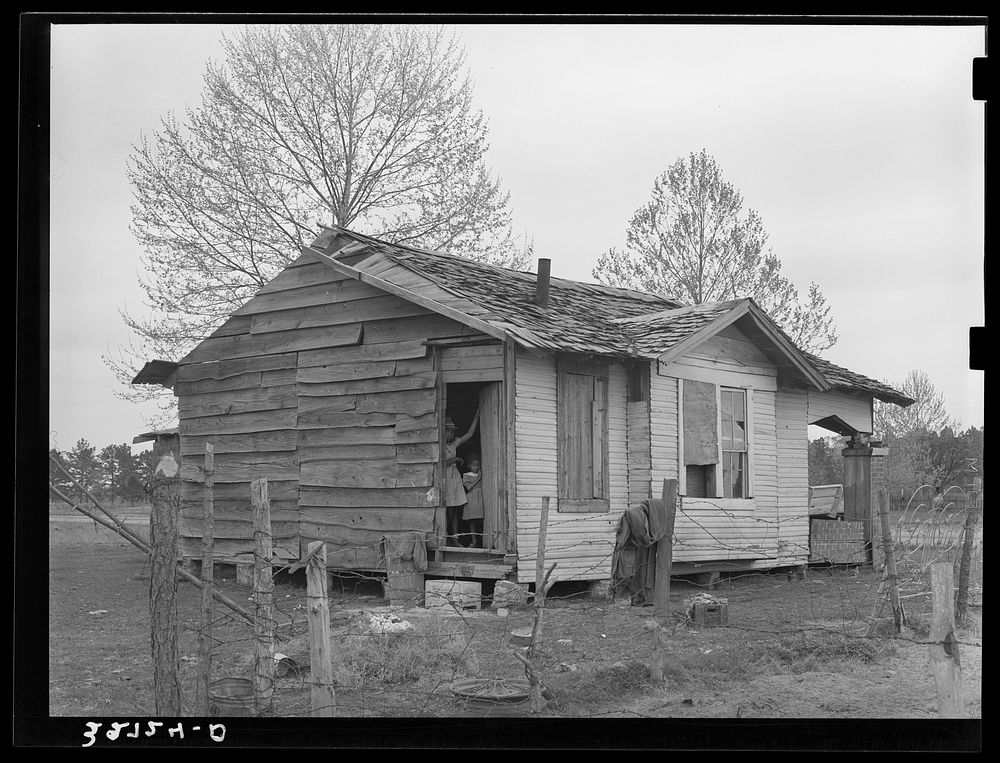Home of  sharecropper near Marshall, Texas by Russell Lee