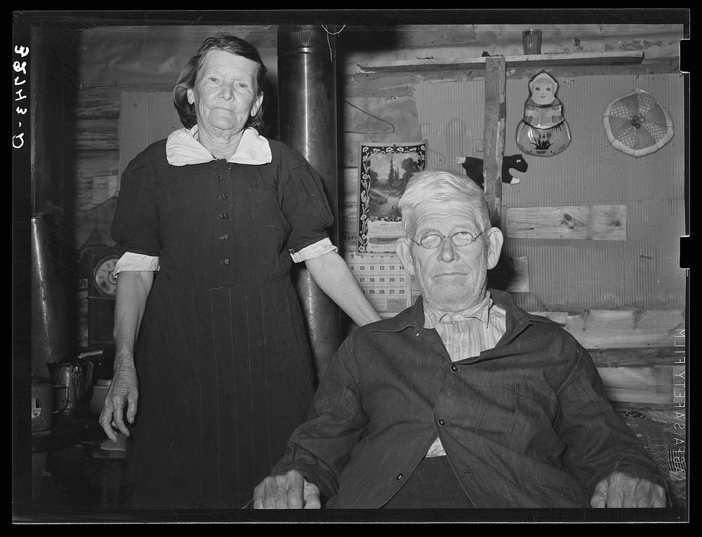 Blind man and his wife, old-time farmers near Marshall, Texas by Russell Lee
