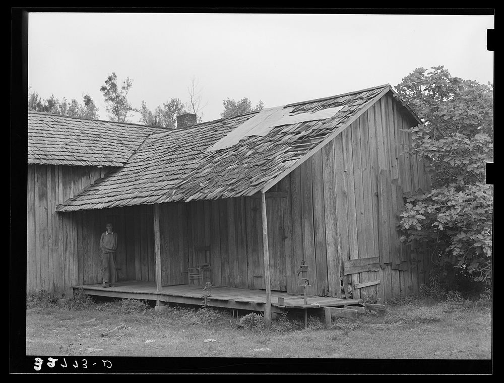 House provided for migrant berry pickers on farm near Hammond, Louisiana by Russell Lee