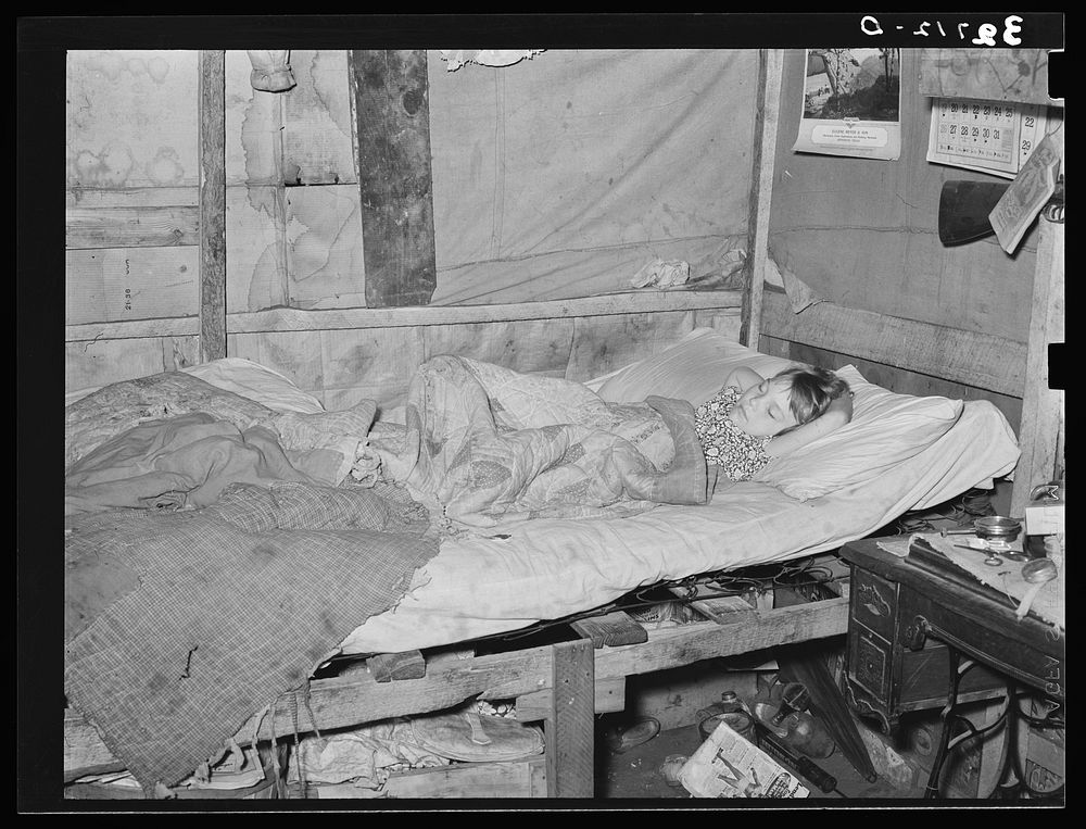 Child of migrant keyworker near Jefferson, Texas. This child was ill with influenza. Had a high fever but was receiving no…