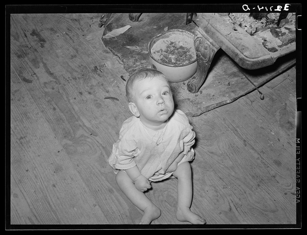 Child of family on relief living near Jefferson, Texas by Russell Lee