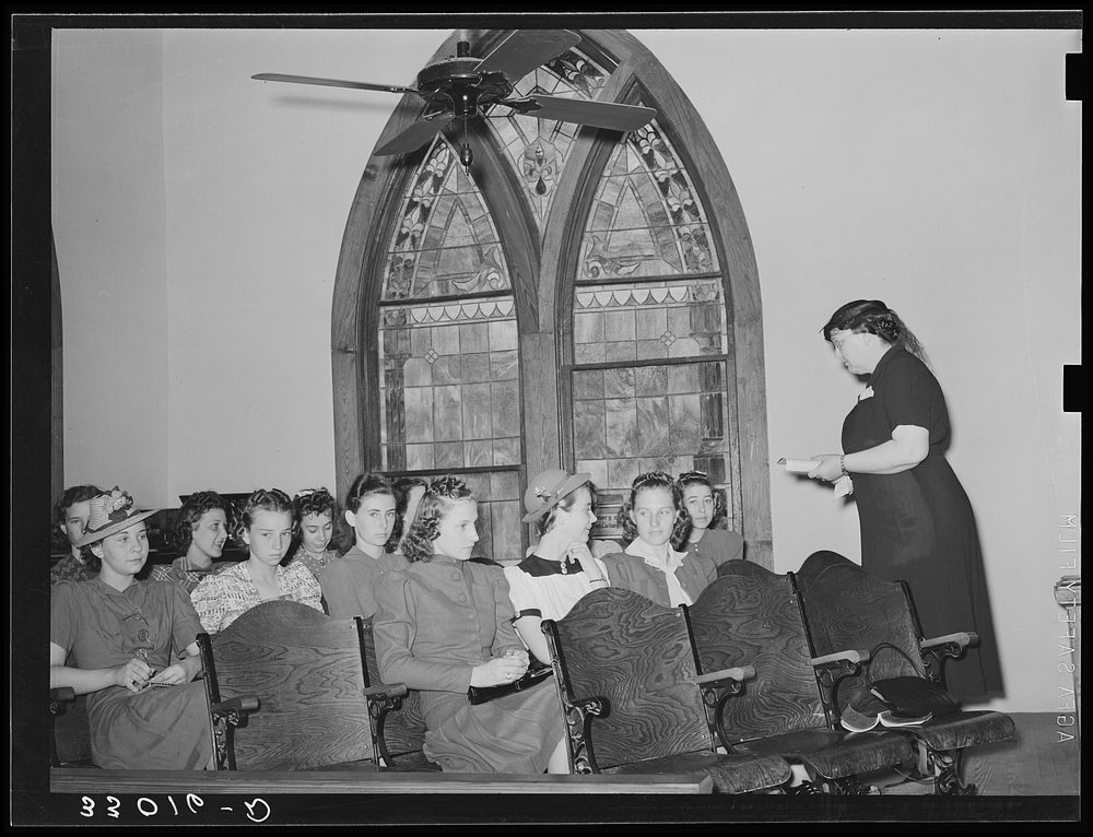 Sunday school class. San Augustine, Texas by Russell Lee