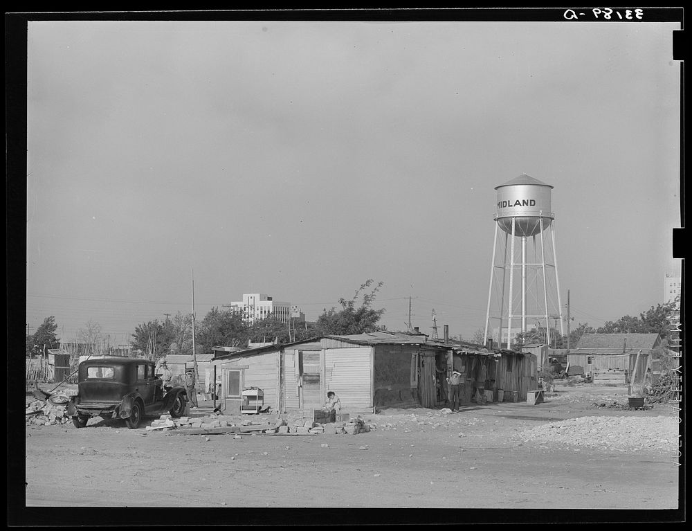 View of Midland, Texas, from the Mexican quarter looking towards the business section by Russell Lee