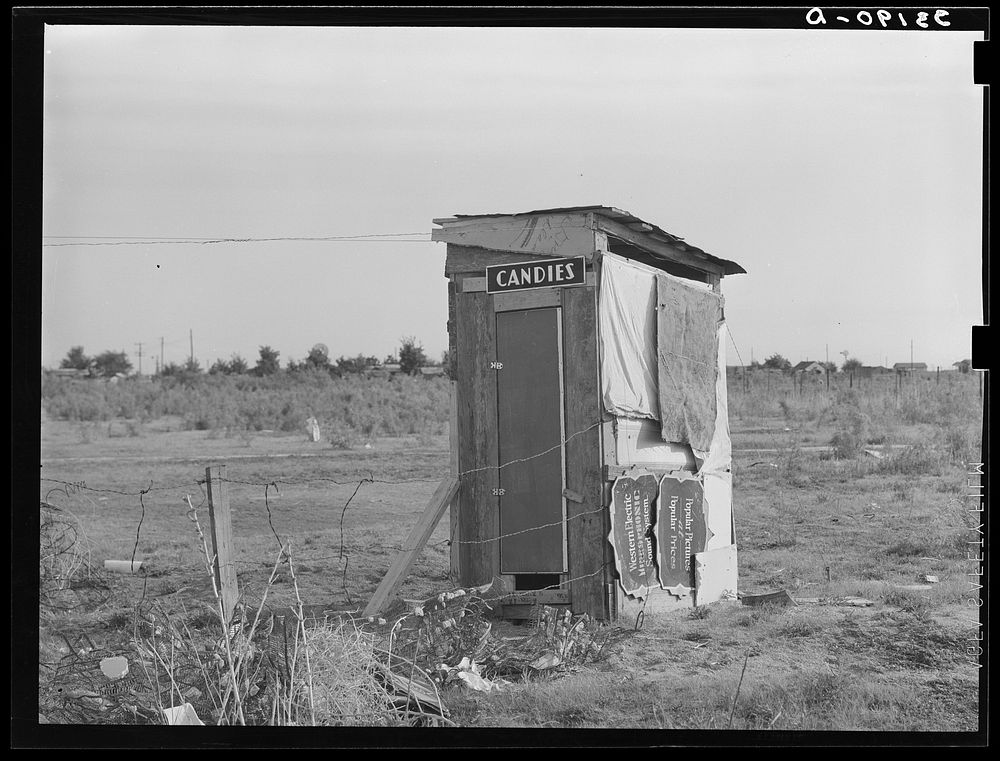 Privy in Mexican section of Midland, Texas by Russell Lee