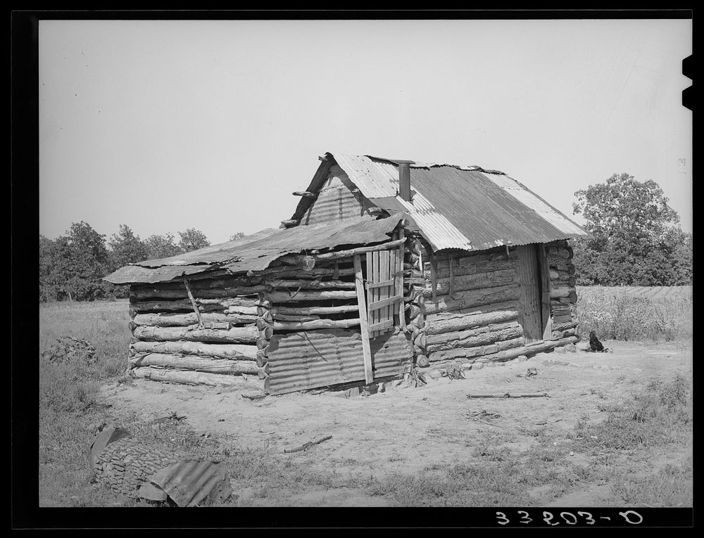 Home of agricultural day laborer. McIntosh County, Oklahoma by Russell Lee