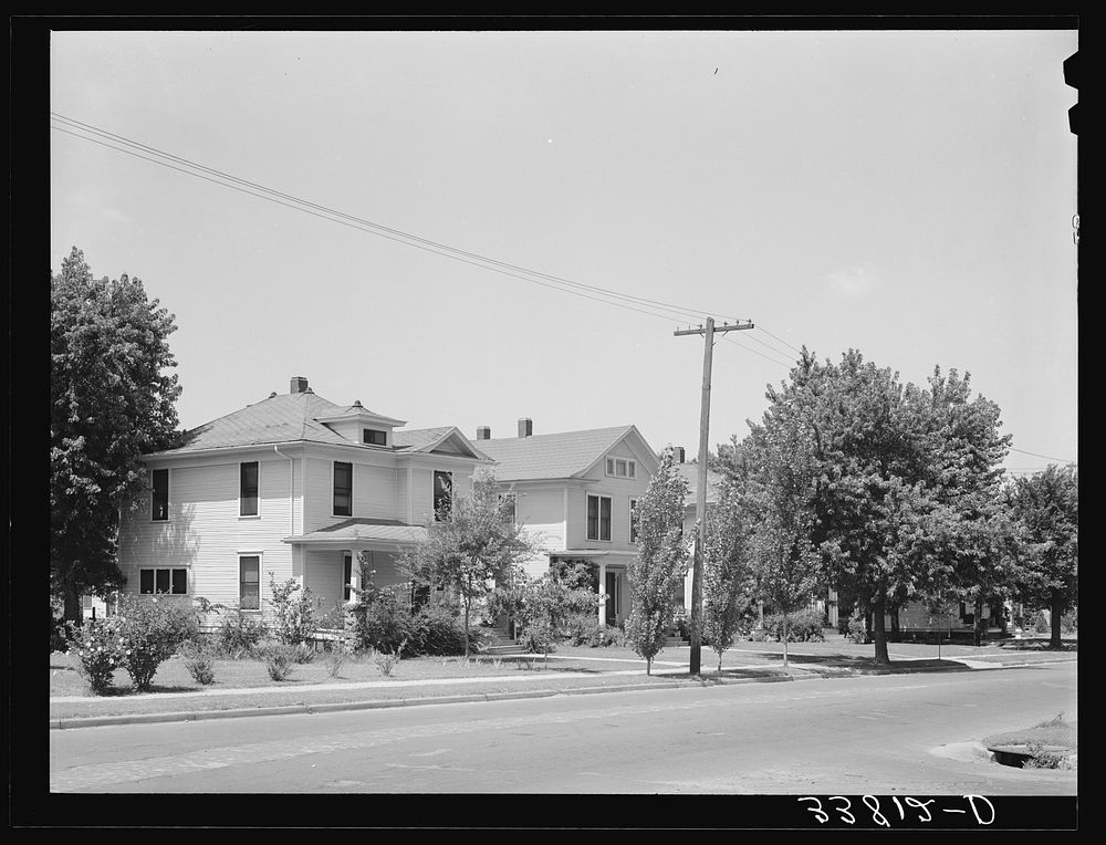 Houses. Muskogee, Oklahoma Russell Lee Free Photo rawpixel