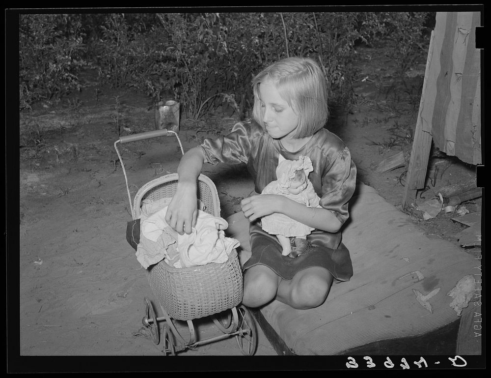 Child who was visiting her married sister, a resident of community camp.  Oklahoma City, Oklahoma. See general caption 21 by…