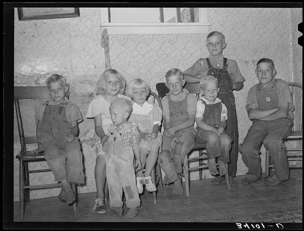 Family of William Rall, FSA (Farm Security Administration) client, in Sheridan County, Kansas by Russell Lee