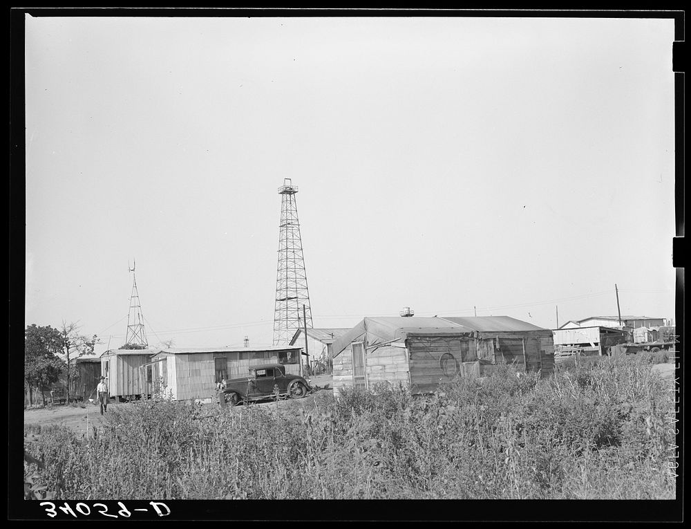 [Untitled photo, possibly related to: Homes of oil field workers. Oklahoma City, Oklahoma. During periods of unemployment…
