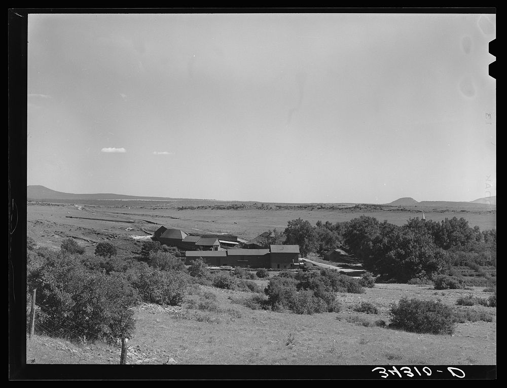 [Untitled photo, possibly related to: Large Spanish-American farm specializing in fruits. Mora River Valley near Mora, New…