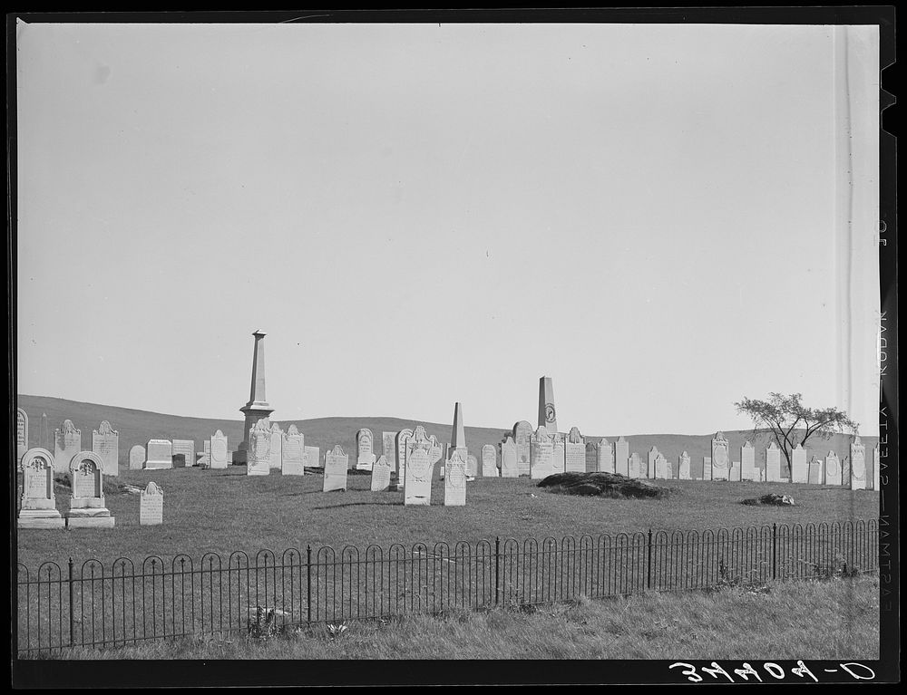 Graveyard along U.S. No. 7 near Arlington, Vermont by Russell Lee