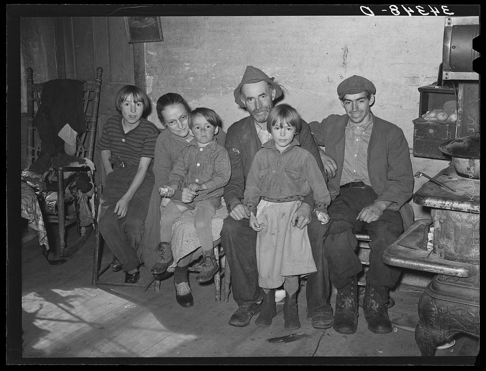 Family of FSA (Farm Security Administration) client living near Bradford, Vermont. Orange County by Russell Lee