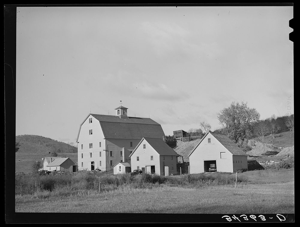 Farmstead on Highway No. 4 near Bridgewater, Vermont by Russell Lee