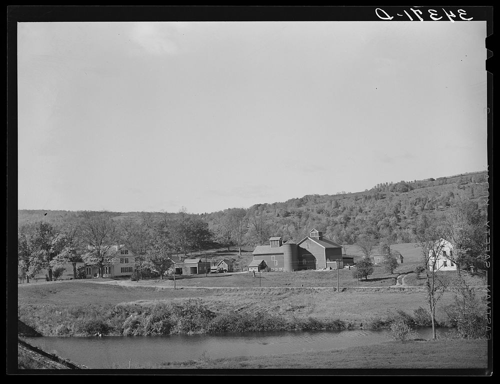 Farmstead along U.S. 7 near Shaftsbury, Vermont by Russell Lee