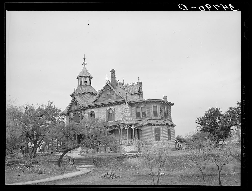 Mansion. Comanche, Texas by Russell Lee