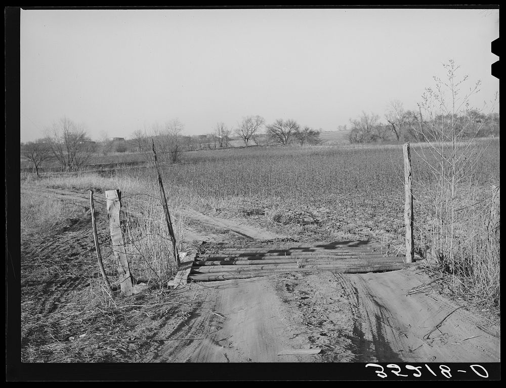 Cattle guard. Creek County, Oklahoma by Russell Lee