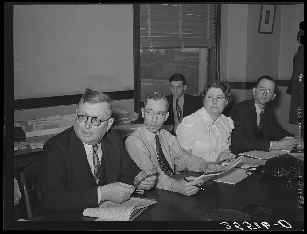 FSA (Farm Security Administration) supervisors at a district meeting at San Angelo, Texas by Russell Lee
