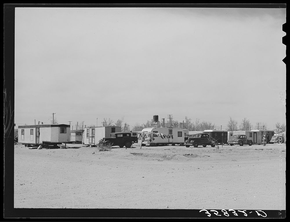Trailers of oil field workers. Hobbs, New Mexico by Russell Lee
