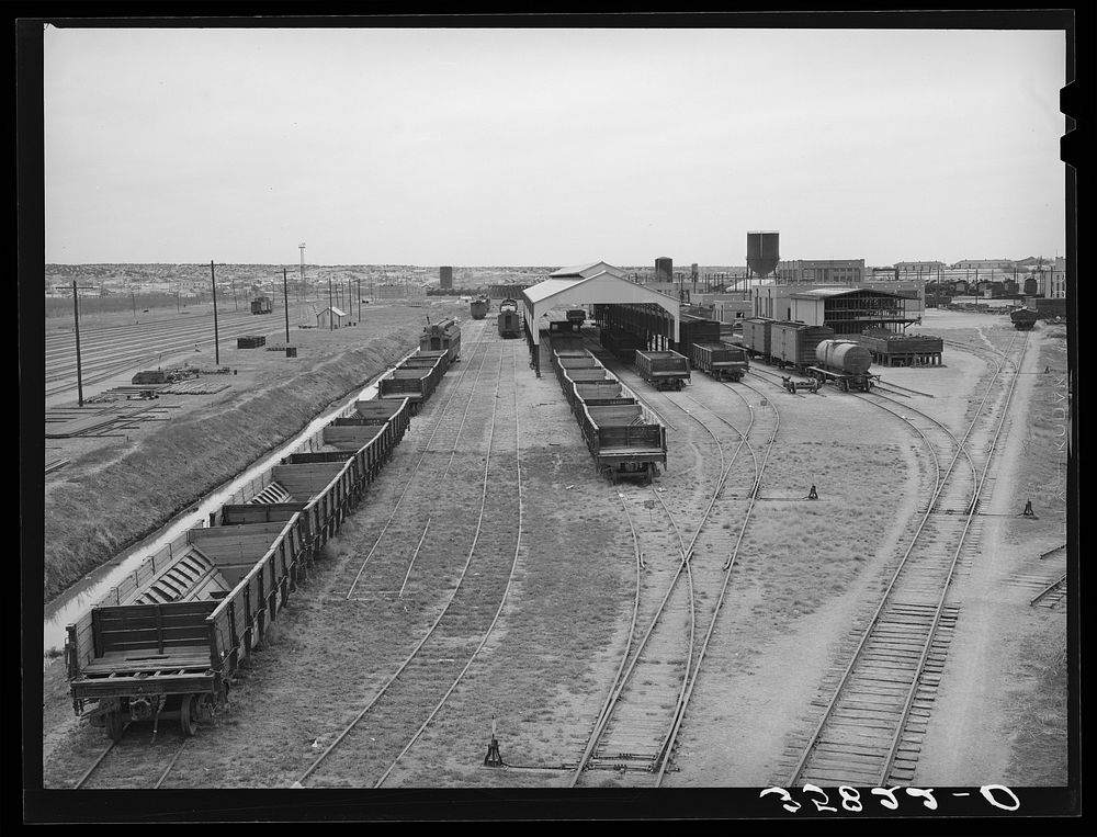 Railroad yards. Big Spring, Texas by Russell Lee