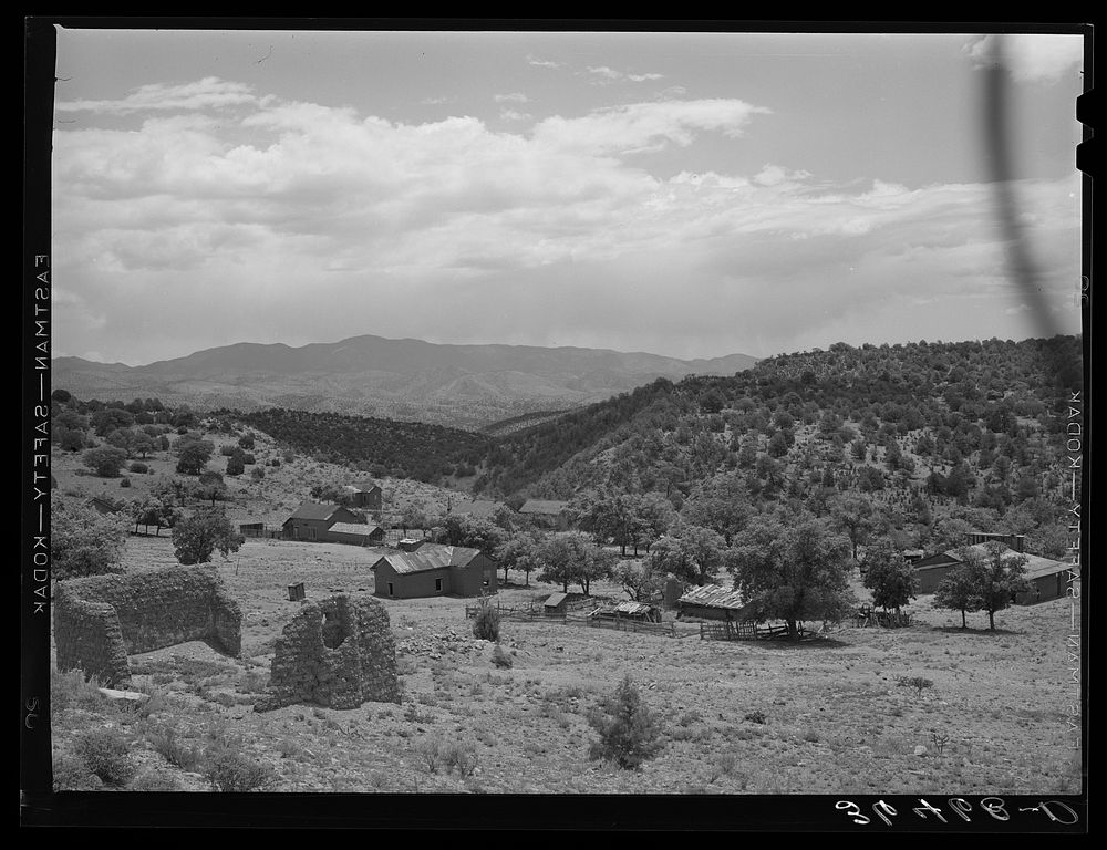 General view of the ghost town. Georgetown, New Mexico by Russell Lee