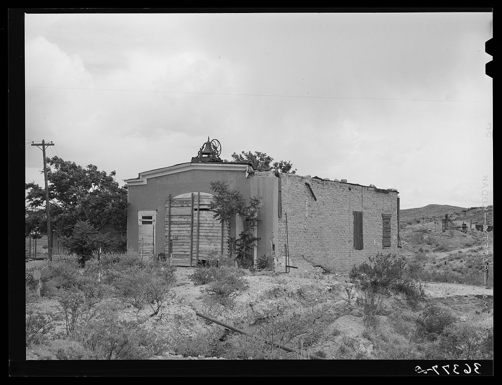 Abandoned firehouse at Tombstone, Arizona by Russell Lee