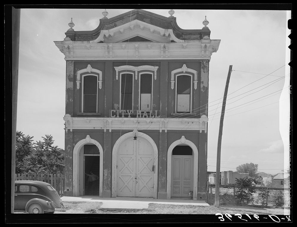 [Untitled photo, possibly related to: City hall. Tombstone, Arizona. This also houses the fire department, which was the…