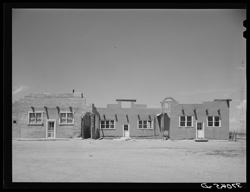 Schoolhouse, Garcia, Colorado by Russell Lee