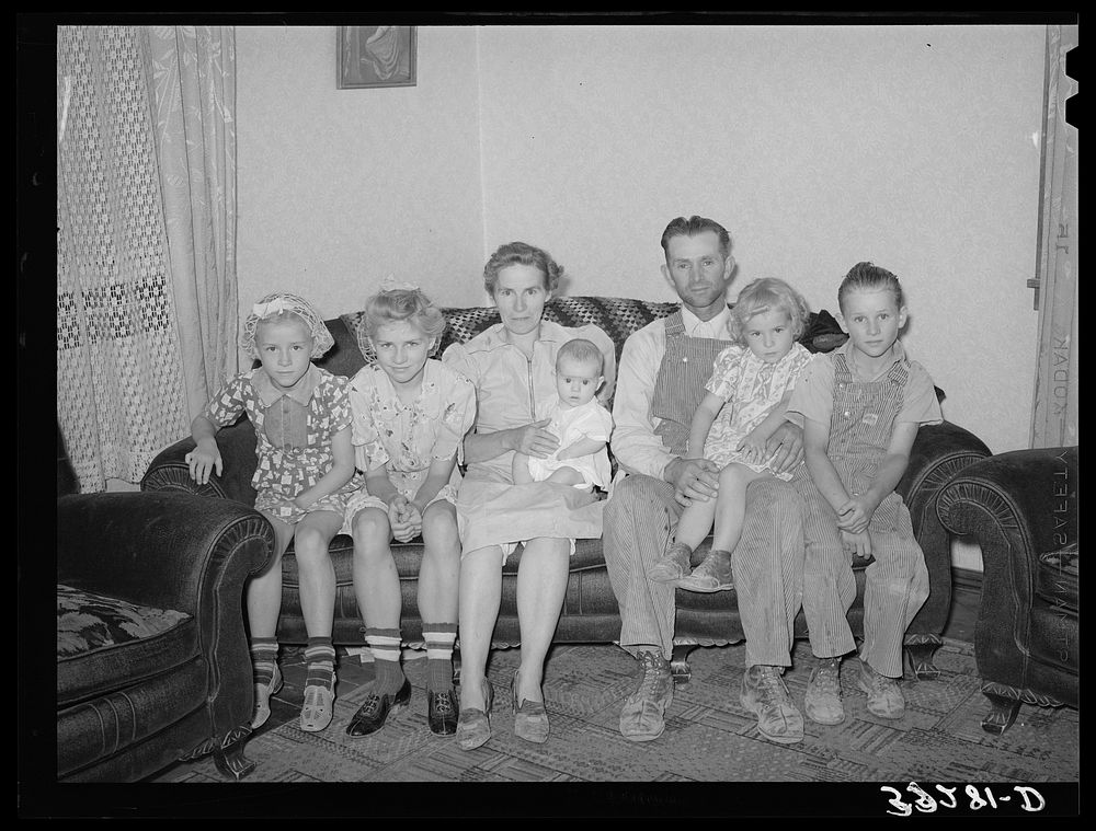 Mormon farm family. Snowville, Utah by Russell Lee