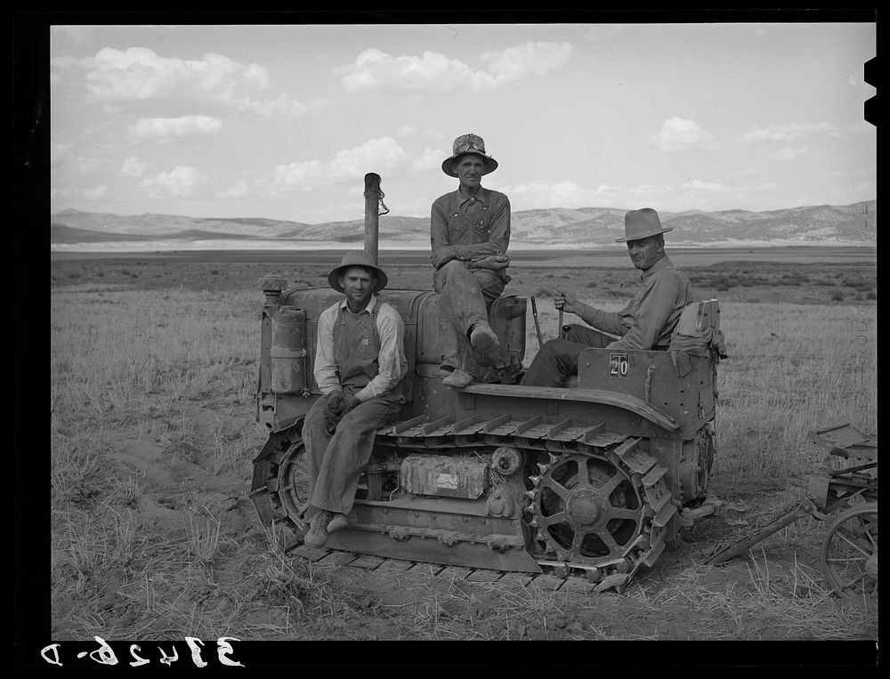 FSA (Farm Security Administration) cooperative tractor. Box Elder County, Utah by Russell Lee