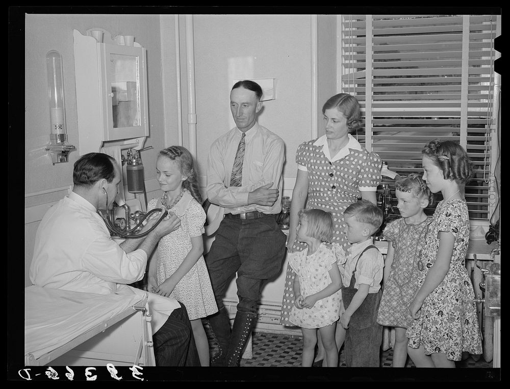 Doctor with family who are members of the FSA (Farm Security Administration) medical cooperative. Box Elder County, Utah by…
