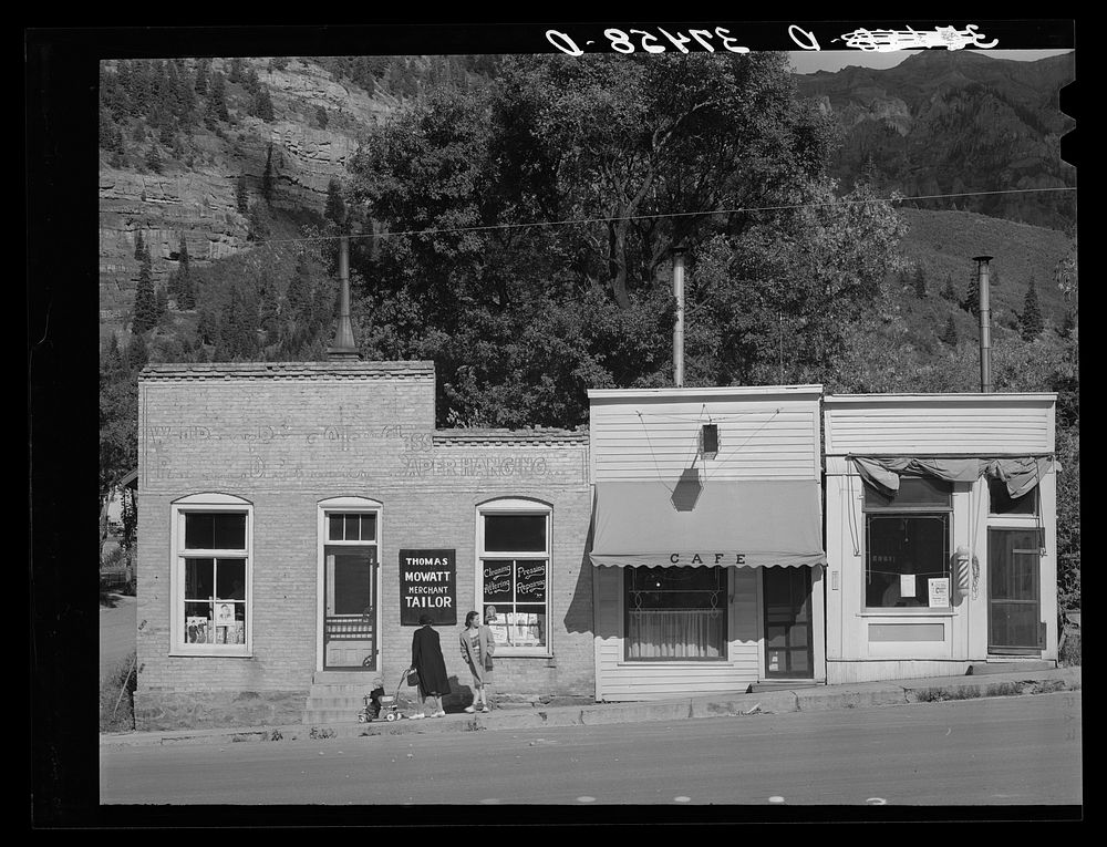 Small business establishments. Ouray, Colorado by Russell Lee
