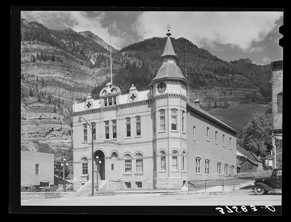 Elks lodge. Ouray, Colorado by Russell Lee