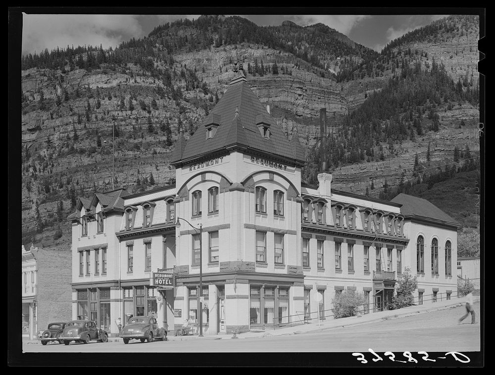 Main hotel in Ouray, Colorado. This is a historic old meeting place where the old timers talked over plans and developments…