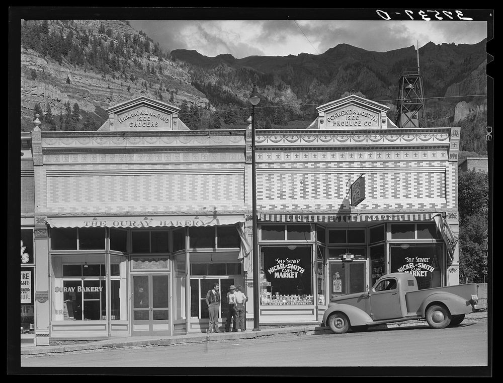 Store buildings at Ouray, Colorado by Russell Lee