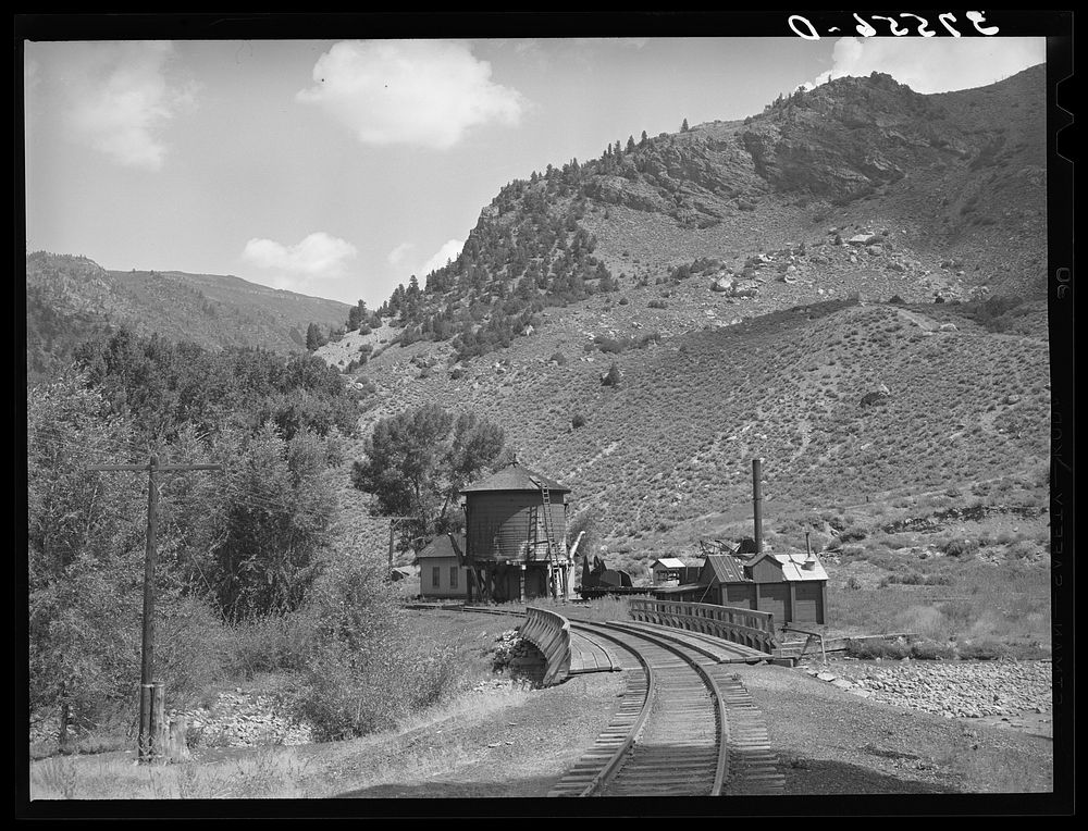 Railroad station at Cimarron, Colorado by Russell Lee