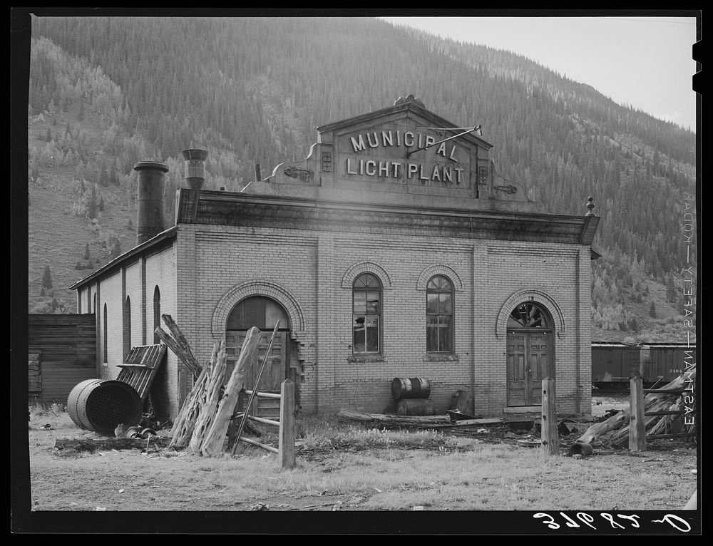 [Untitled photo, possibly related to: Light plant. Silverton, Colorado] by Russell Lee