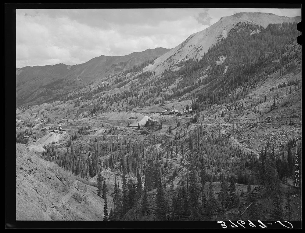 [Untitled photo, possibly related to: Abandoned mines and mills around Red Mountain, San Juan County. Notice the evidence of…