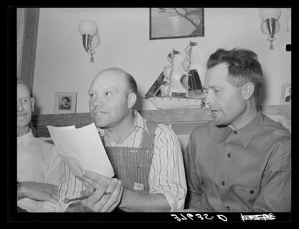 Mormon farmers, members of FSA (Farm Security Administration) stallion cooperative. Box Elder County, Utah by Russell Lee