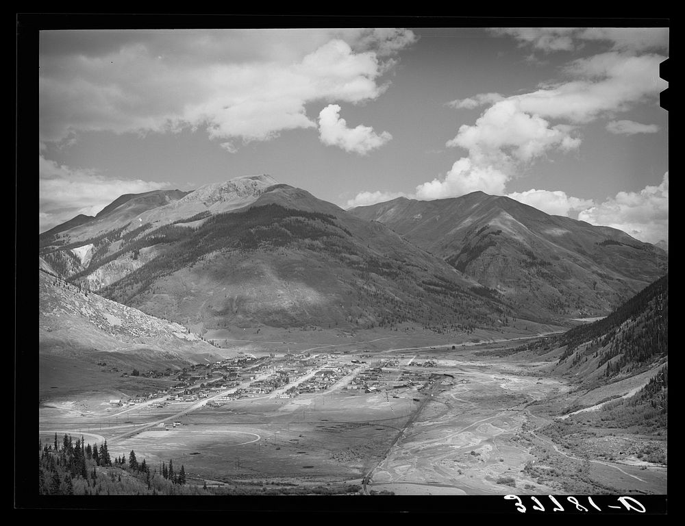 [Untitled photo, possibly related to: Silverton, Colorado lies in a valley at 9400 feet elevation. This has been a center…